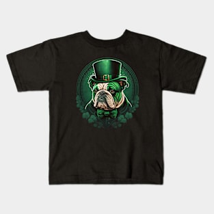 Bulldog St Patrick's Day Kids T-Shirt